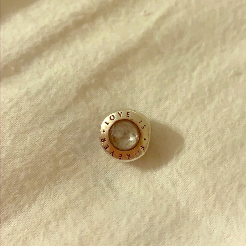 “Love is forever” sterling silver pandora charm